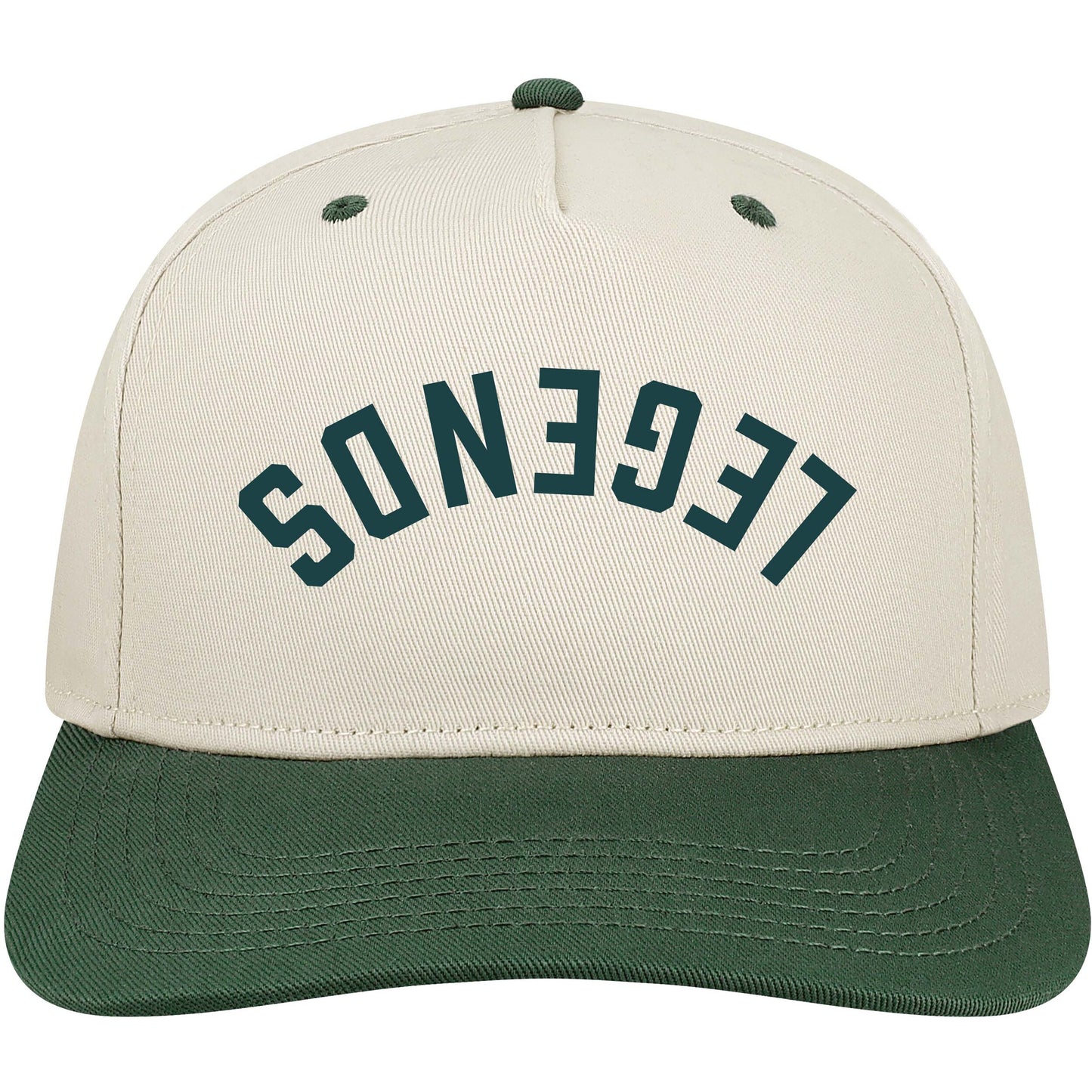 Stone/Dark Green Snapback Cap