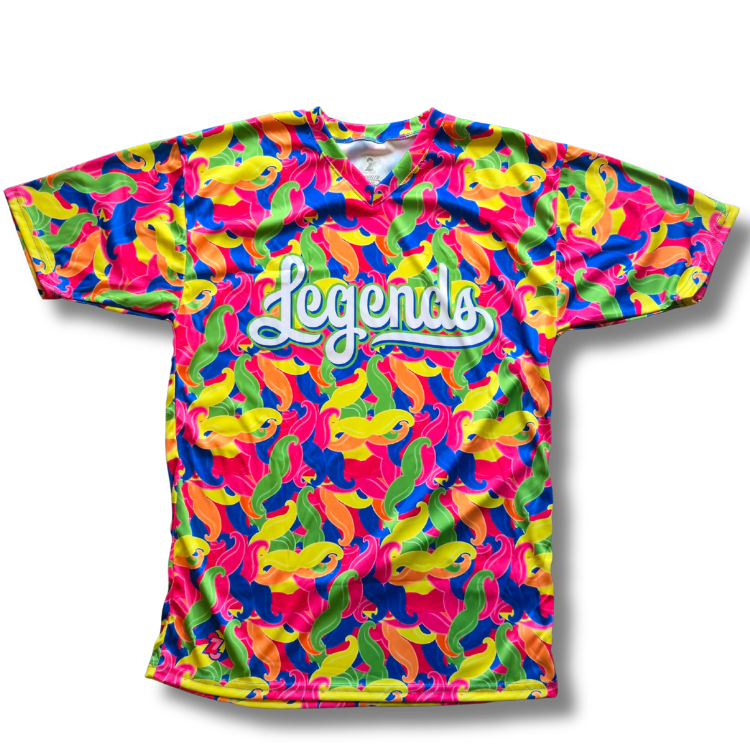 Legends Adult Neon Mustache Camo Rapid Tee