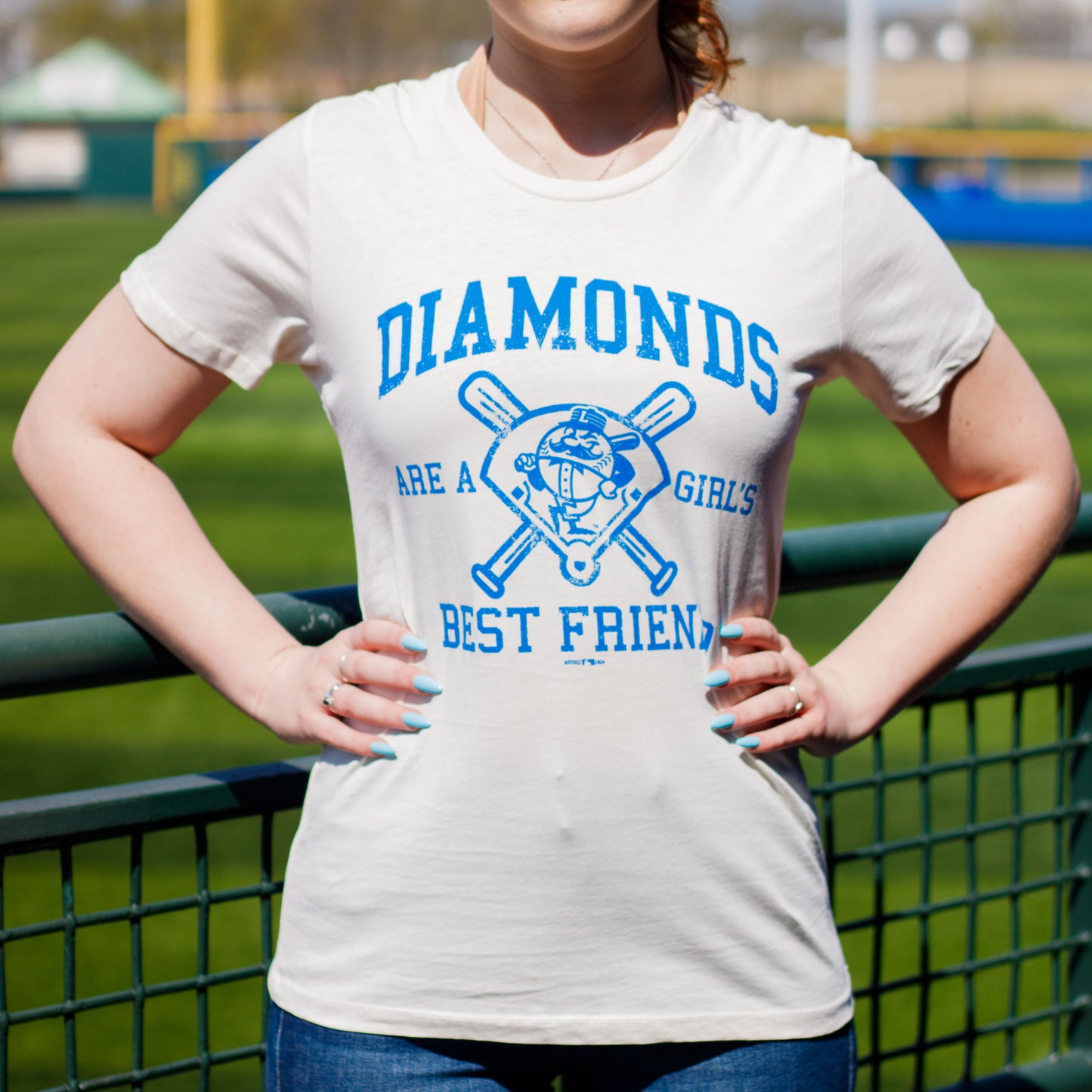 Ladies Ivory Diamond Tee