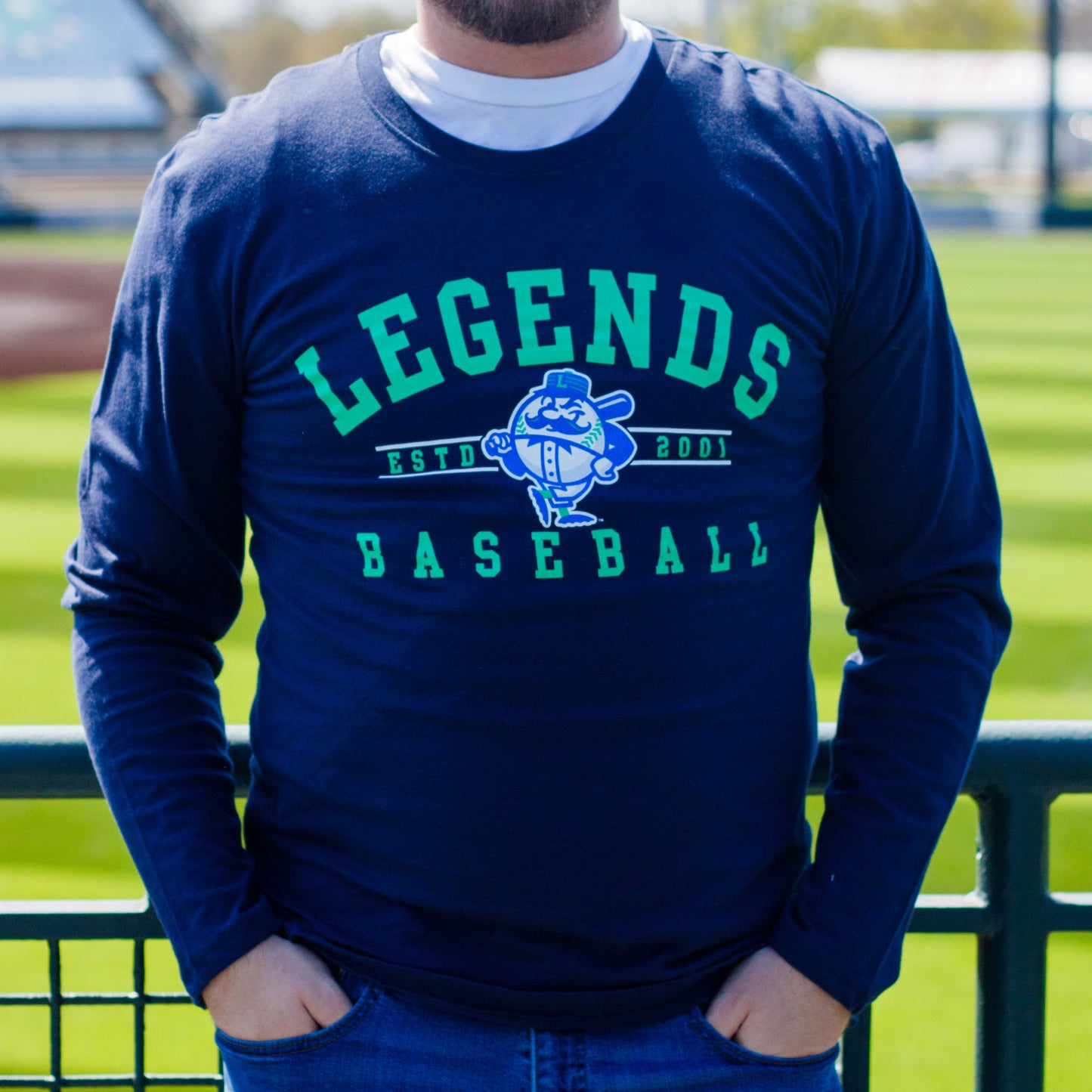 Adult Navy Long Sleeve Items Tee