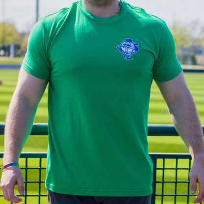 Adult Green Baseballism Stadium Tee