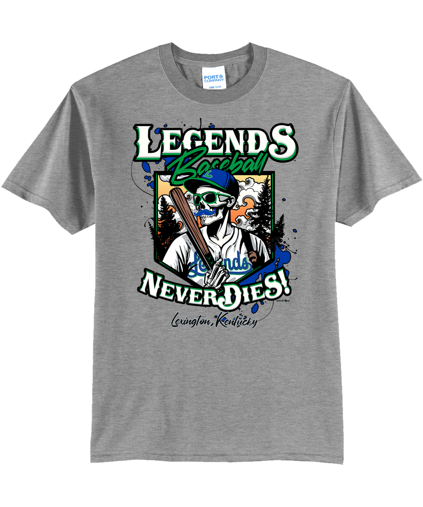 Adult Grey Legends Never Die Tee