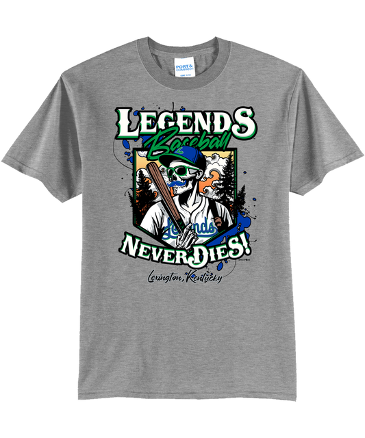 Adult Grey Legends Never Die Tee