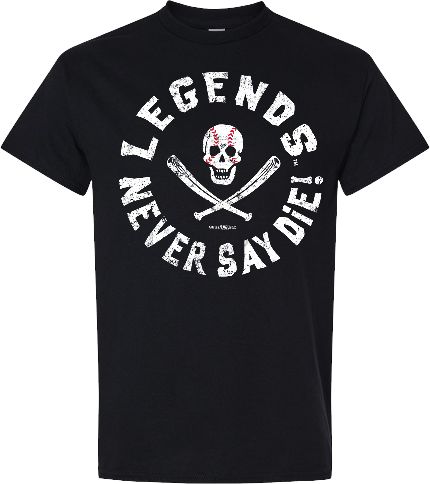Adult Black Never Say Die Tee