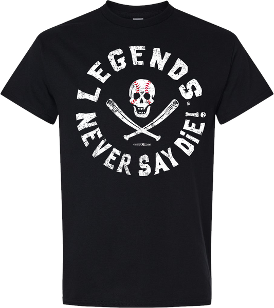 Adult Black Never Say Die Tee