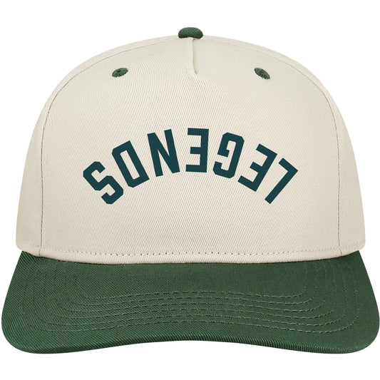 Stone/Dark Green Snapback Cap