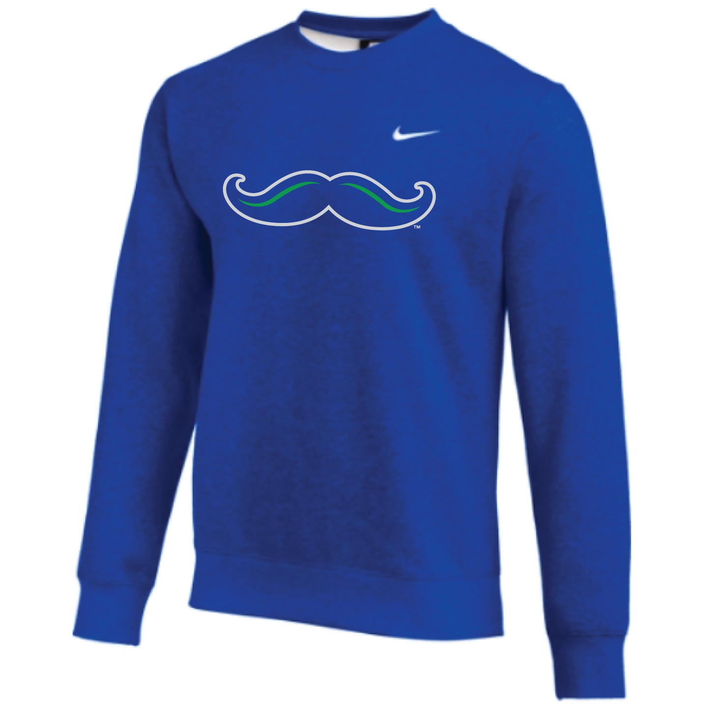 Adult Nike Royal Mustache Crew Fleece