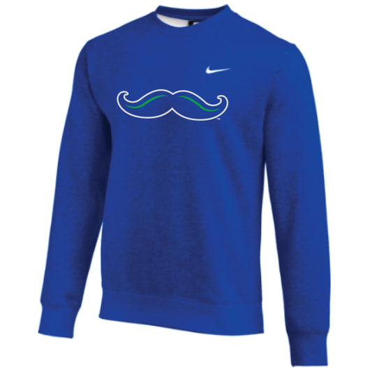 Adult Nike Royal Mustache Crew Fleece