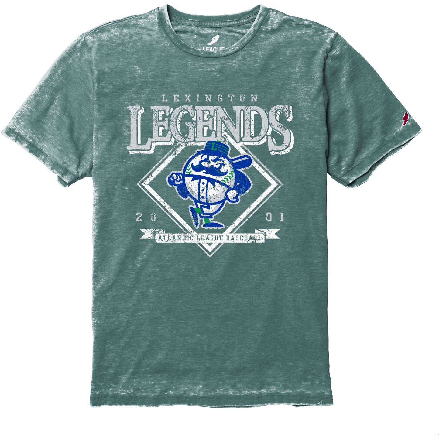 Heather Dark Green Burnout Tee