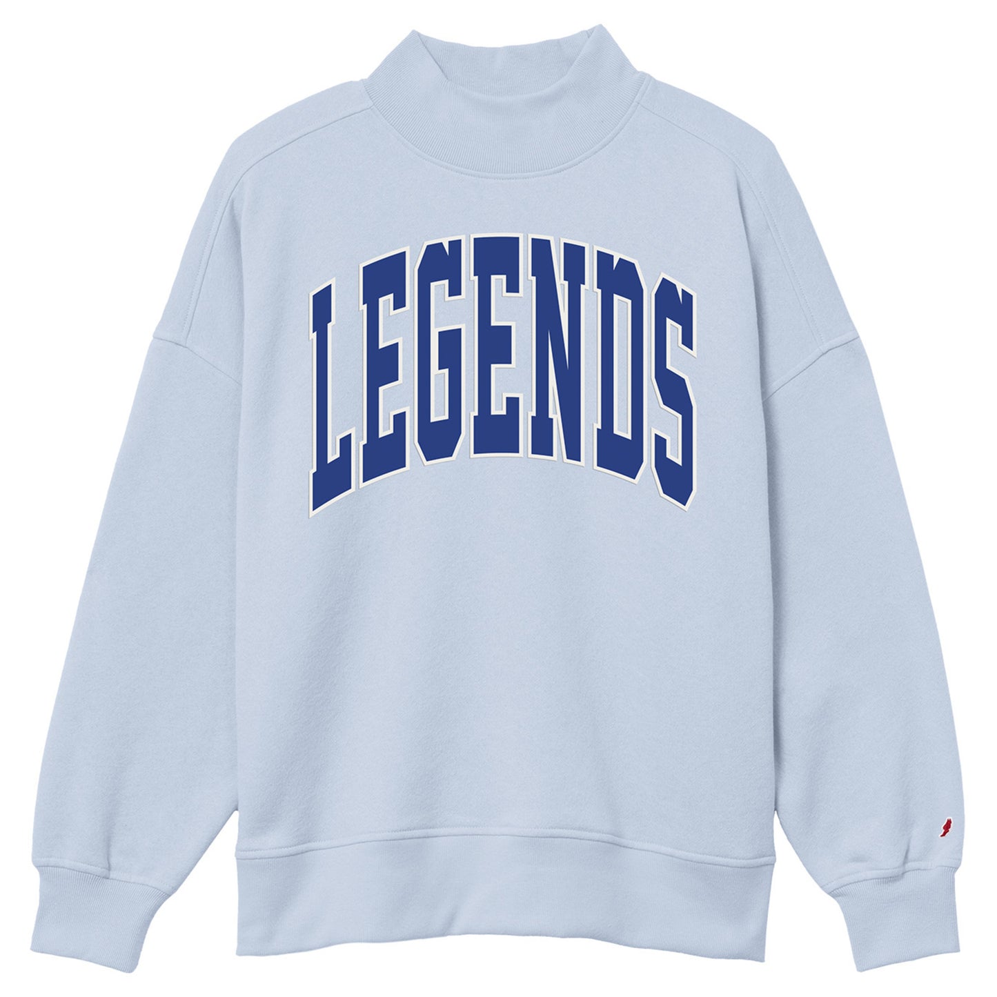 Ladies Cashmere Blue Diana Mock Crewneck