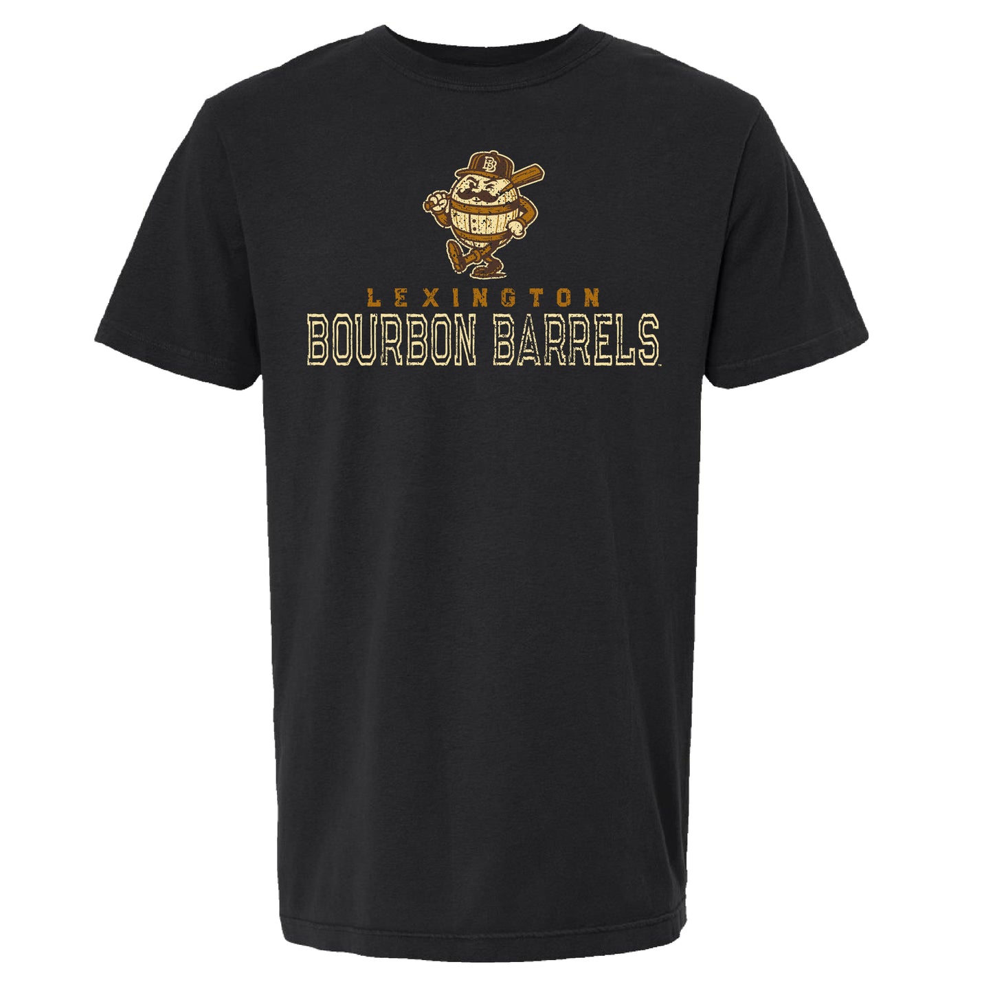 Adult Black Garment Dyed Ratliff Bourbon Barrels Tee